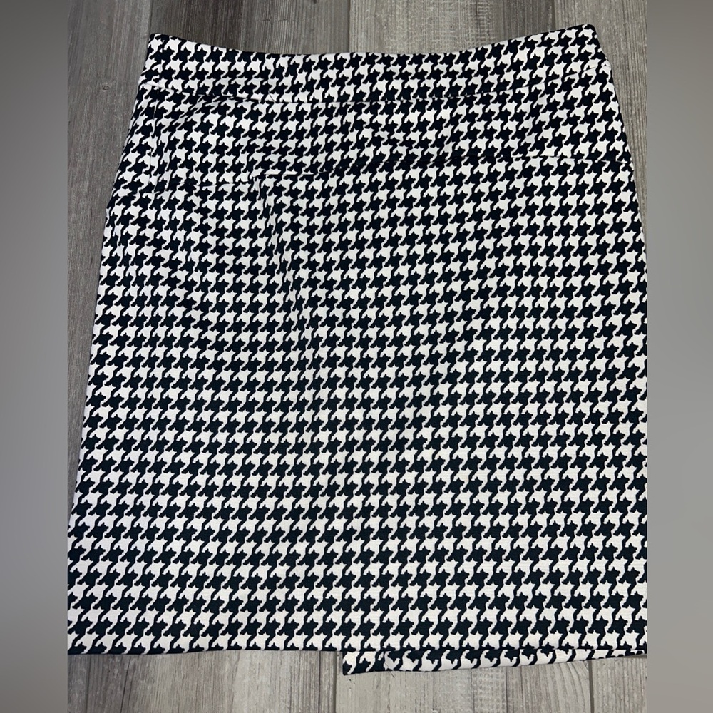 Michael Kors Houndstooth Pencil Skirt Women’s Size 10 Black & White